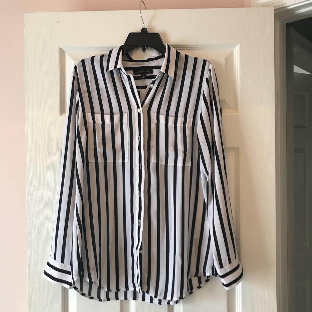 Striped button down shirt